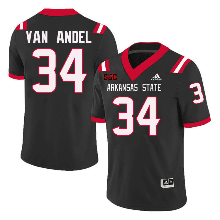 Clune Van Andel Arkansas State Jersey,Arkansas State Red Wolves Football Uniforms,Jersey-Black